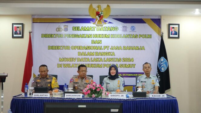 
					Jasa Raharja dan Korlantas Polri Gelar Monitoring dan Evaluasi Data Laka Lantas di Wilayah Hukum Polda Sumatera Utara