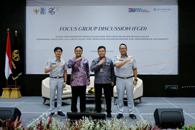 
					Jasa Raharja dan Kejaksaan Agung Gelar FGD Risiko Penyimpangan Dana Pertanggungan Wajib Korban Kcelakaan Lalu Lintas