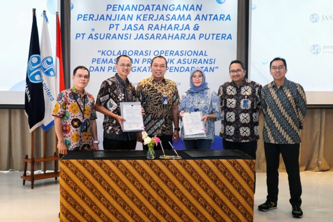 
					Tingkatkan Kolaborasi Operasional dan Pendapatan, Jasa Raharja dan PT Jasaraharja Putera Tandatangani Perjanjian Kerja Sama