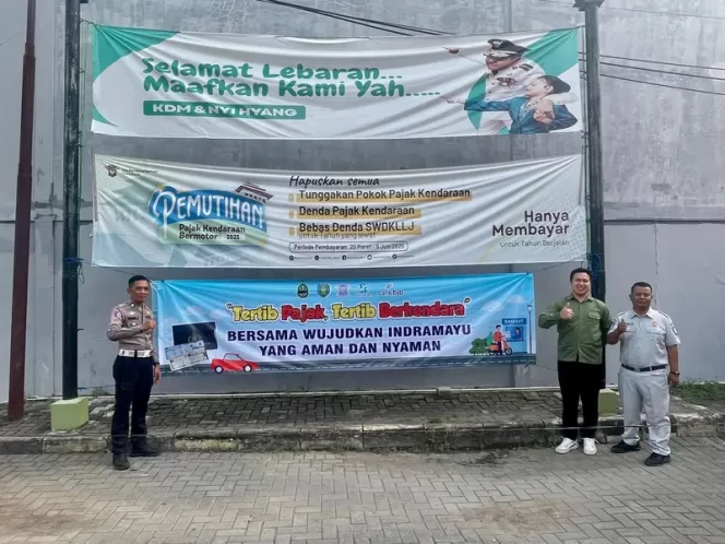 
					Jasa Raharja Indramayu Bersama Polres dan Tim Samsat Induk Gelar Forum Keselamatan Lalu Lintas dengan Pemasangan Spanduk Himbauan di Lokasi Samsat Keliling