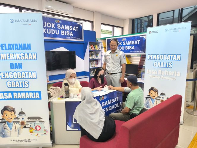
					Jasa Raharja Bandung Hadirkan Pemeriksaan Kesehatan dan Pengobatan Gratis  di Kantor Samsat Soekarno Hatta