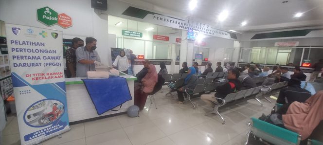 
					Jasa Raharja Cabang Sukabumi Gelar Pelatihan PPGD di Samsat Cibadak