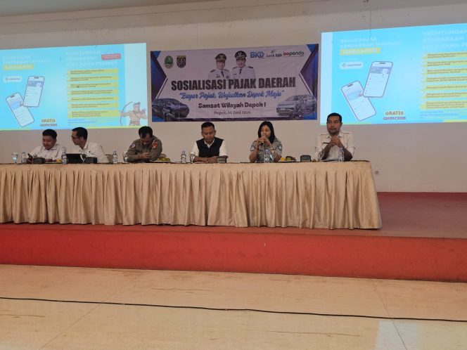 
					Kolaborasi Tim Pembina Samsat Depok dan Badan Keuangan Daerah dalam Sosialisasi Implementasi UU HKPD untuk Optimalisasi Pendapatan Daerah