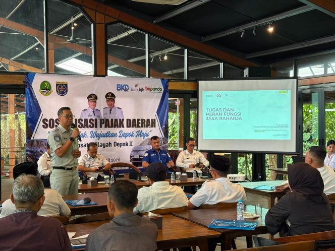 
					Perkuat Pemahaman Masyarakat tentang Pajak Daerah, PT Jasa Raharja (Persero) Cabang Bogor Sosialisasikan UU HKPD kepada Warga Kecamatan Sawangan