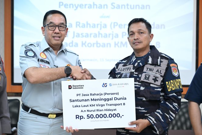 
					Satu ABK Korban Meninggal Dunia KM Virgo Kembali Teridentifikasi, Jasa Raharja Serahkan Santunan kepada Keluarga Korban